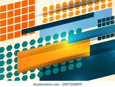 Modern overlaps of dynamic geometric shapes. Cover for cover, wallpaper, poster, banner, website, flyer. Vector illustration