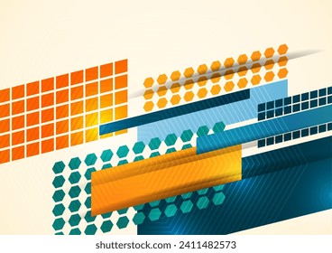 Modern overlaps of dynamic geometric shapes. Cover for cover, wallpaper, poster, banner, website, flyer. Vector illustration