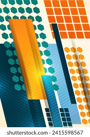 Modern overlaps of dynamic geometric shapes. Cover for cover, wallpaper, poster, banner, website, flyer. Vector illustration