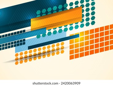 Modern overlaps of dynamic geometric shapes. Cover for cover, wallpaper, poster, banner, website, flyer. Vector illustration