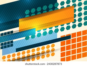 Modern overlaps of dynamic geometric shapes. Cover for cover, wallpaper, poster, banner, website, flyer. Vector illustration