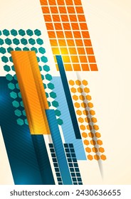 Modern overlaps of dynamic geometric shapes. Cover for cover, wallpaper, poster, banner, website, flyer. Vector illustration