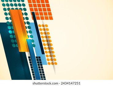 Modern overlaps of dynamic geometric shapes. Cover for cover, wallpaper, poster, banner, website, flyer. Vector illustration