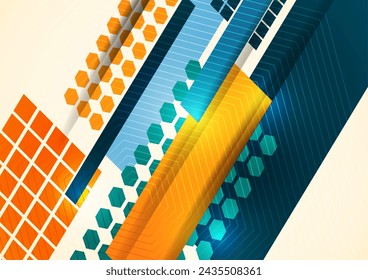Modern overlaps of dynamic geometric shapes. Cover for cover, wallpaper, poster, banner, website, flyer. Vector illustration