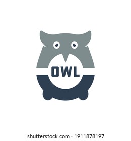 modern owl head logo design