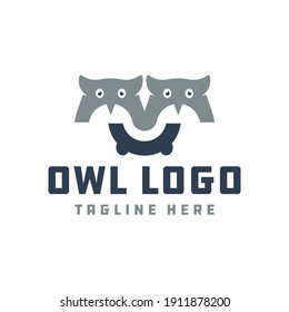 diseño moderno del logotipo de la cabeza de búho