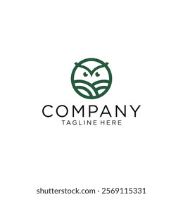 Modern owl head logo design.