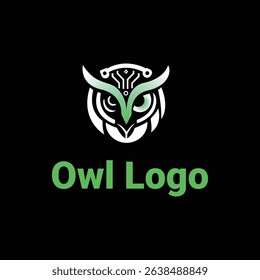 Modern owl logo combining wisdom and technology, featuring circuit lines for AI, security, and innovation themes.