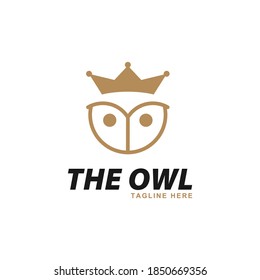 Modern owl logo icon concept vector illustration.