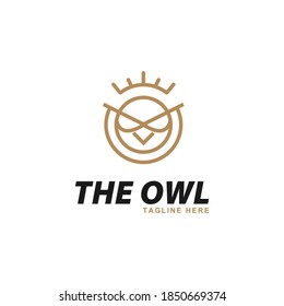 Modern owl logo icon concept vector illustration.