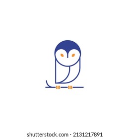Modern Owl Logo or icon Design concept. Vector art illustration