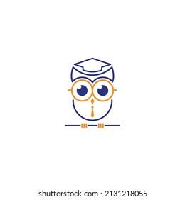 Modern Owl Logo or icon Design concept. Vector art illustration