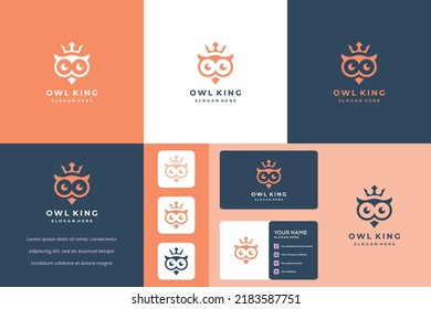 Modern owl logo template collection