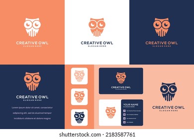 Colección moderna de plantillas de logotipo de búho