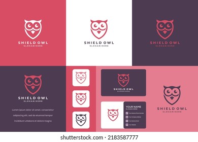Modern owl logo template collection
