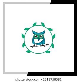 Modern owl logo vector design