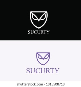 LOGOTIPO DE ICONO DE SEGURIDAD DE OWLS MODERNA 