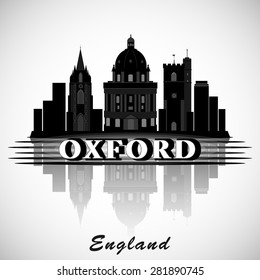 Modern Oxford City Skyline Design. England