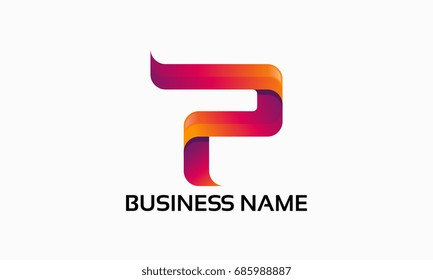 modern P initial Logo template designs vector illustration