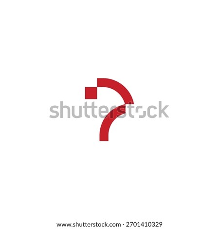 Modern P letter digital vector logo design
