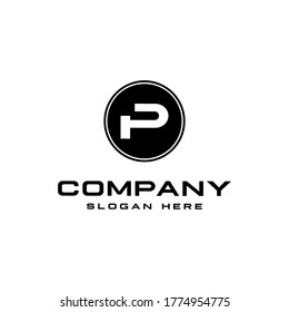 Moderne Design-Vorlage für das Logo des P-Briefes. Creative Minimal Monogram Emblem Design Vorlage. Grafisches Alphabet-Symbol für Unternehmensidentität. P Monogramm, Buchstabe, Vektorsymbol.