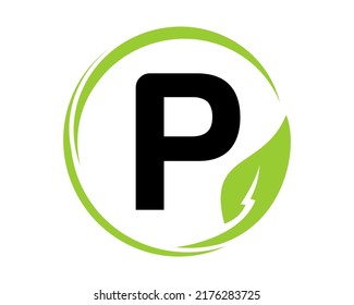 plantilla moderna de diseño de logotipo de letra P Icono abstracto
