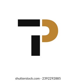 Modernes Design für das P-Logo. Vorlage für abstrakte Anfangsbuchstaben P-Logo