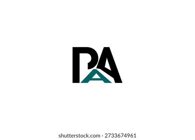 Modernes PA- oder AP-Monogramm-Logo-Design mit sauberer Typografie und abstraktem geometrischem Branding-Stil