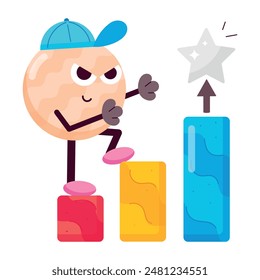 Modern Pack of Attainment Flat Stickers 

