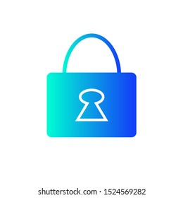 Modern padlock icon isolated on white background. Vector illustration.