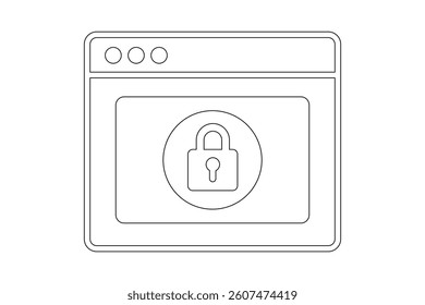 Modern Padlock Icon for Web, padlock security icon vector, secure padlock symbol design, digital lock icon, privacy protection lock symbol, encrypted data padlock icon