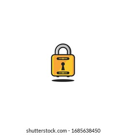 modern padlock logo design vector
