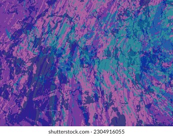 Modern paint spots background. Rough texture colored vintage wallpaper. Retro art pattern. Dirty paint splatter effect. Material design. Cement grainy canvas. Watercolor poster backdrop.
