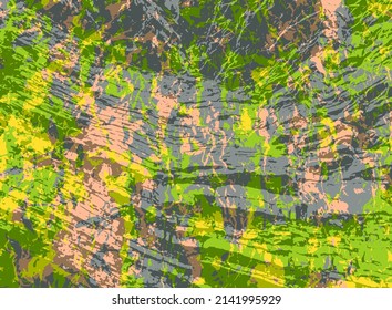 Modern paint vector background. Rough surface colored vintage wallpaper. Retro art pattern. Dirty paint splatter effect. Graffiti paint blots. Sketch grainy canvas. Rectangle banner backdrop.