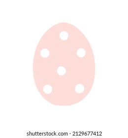 Modern painted easter egg with dotted ornament. Good for greeting cards, banners, invitations, flyers.