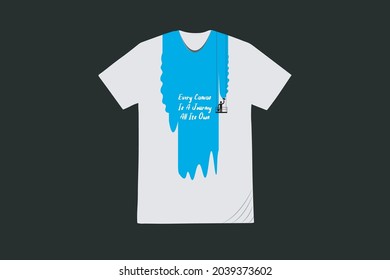  Modern Painter Colorful T-shirt Design with a slogan - Every Canvas is a Journey All its Own t-shirt Design.