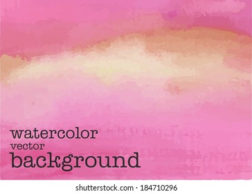 modern painting - abstract watercolor background on canvas or paper - vector illustration
