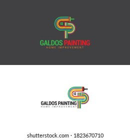 Vencedor del concepto de diseño del logo de pintura moderna
