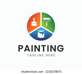 Modern painting logo Design Template