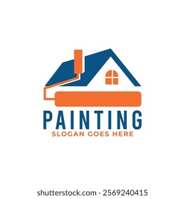 Modern Painting Services, Decorating and Repairing Multicolor Icons. Home Properties. Concepts for Home Decorating, Building, Home Construction and Coloring