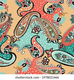 modern paisley pattern for textiles and decoration