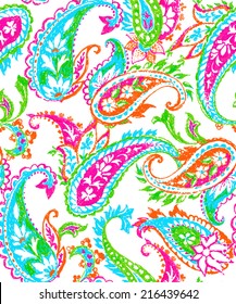 modern paisley seamless pattern