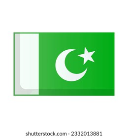 Icono moderno de la bandera de Pakistán. Vector.