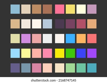 Modern pallete of pastel background design. An example of a color palette. Forecast of the future color trend. Vector graphics. Eps 10.