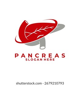 Plantilla de Vector de diseño de logotipo de páncreas moderno. Icono del diseño del logotipo de la clínica del páncreas. Diseño de logotipo de páncreas saludable