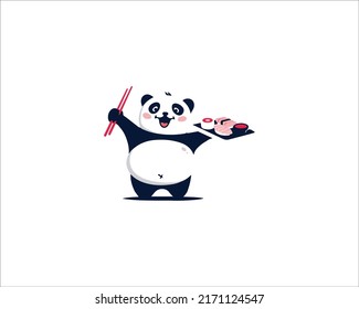Modern Panda Chef Logo Design