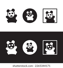 Moderne panda Logo Design Illustration. Panda-Vektorlogo