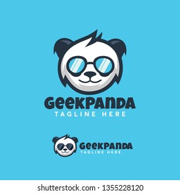 Modern Panda logo design template vector animals