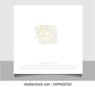 Modern panda logo icon vector template ilustration with flat style. creative 
sketch in eps 10.