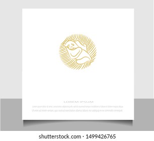 Modern panda logo icon vector template ilustration with flat style. creative 
sketch in eps 10.